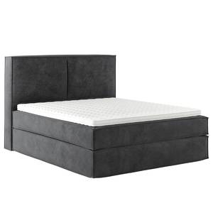 Letto boxspring Kinx Velluto Onoli: antracite - 200 x 200cm - H2 - 130 cm