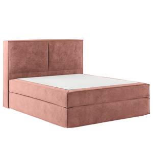 Lit boxspring Kinx Velours Onoli: Rose vieilli - 200 x 200cm - D2 souple - 130 cm