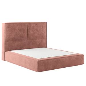 Lit boxspring Kinx Velours Onoli: Rose vieilli - 200 x 200cm - D2 souple - 130 cm