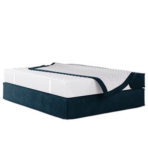 Lit boxspring Kinx Velours Onoli: Bleu marine - 140 x 200cm - D2 souple - Sans