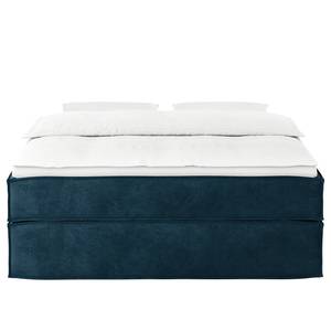 Lit boxspring Kinx Velours Onoli: Bleu marine - 140 x 200cm - D2 souple - Sans