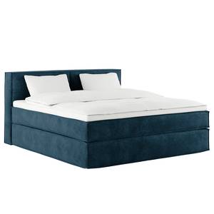 Premium Boxspringbett KINX Samt Onoli: Marineblau - 180 x 200cm - H3 - 100 cm