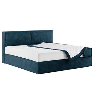 Premium Boxspringbett KINX Samt Onoli: Marineblau - 180 x 200cm - H3 - 100 cm