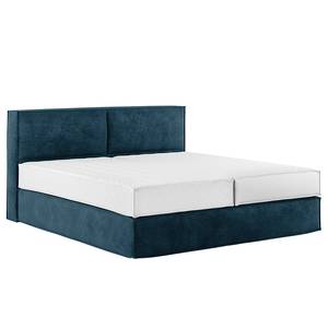 Premium Boxspringbett KINX Samt Onoli: Marineblau - 180 x 200cm - H3 - 100 cm