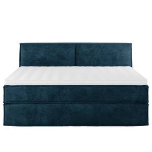 Premium Boxspringbett KINX Samt Onoli: Marineblau - 180 x 200cm - H3 - 100 cm