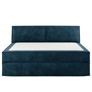 Premium Boxspringbett KINX Samt Onoli: Marineblau - 180 x 200cm - H3 - 100 cm