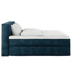 Premium Boxspringbett KINX Samt Onoli: Marineblau - 180 x 200cm - H3 - 100 cm