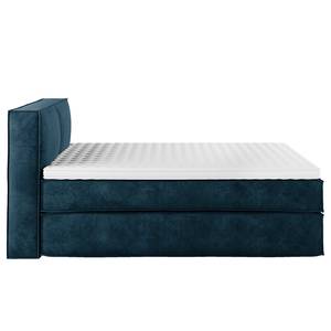 Premium Boxspringbett KINX Samt Onoli: Marineblau - 180 x 200cm - H3 - 100 cm