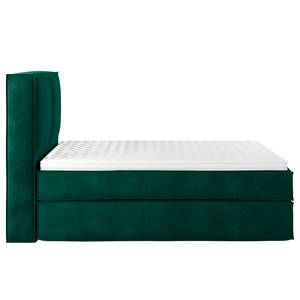 Lit boxspring Kinx Velours Onoli: Vert vieilli - 160 x 200cm - D3 medium - 130 cm