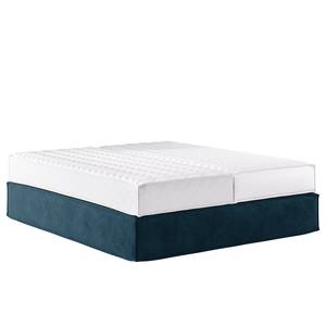 Letto boxspring Kinx Velluto Onoli: color blu marino - 200 x 200cm - H2 - Senza