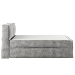 Letto boxspring Kinx Velluto Onoli: grigio chiaro - 160 x 200cm - H3 - 100 cm