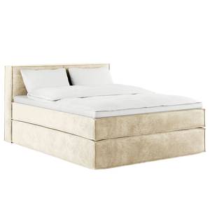 Lit boxspring Kinx Velours Onoli: Beige - 160 x 200cm - D3 medium - 100 cm