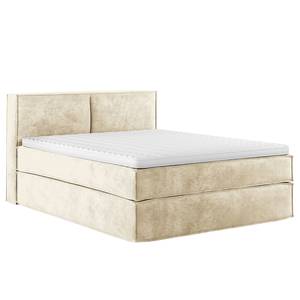 Lit boxspring Kinx Velours Onoli: Beige - 160 x 200cm - D3 medium - 100 cm