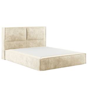 Lit boxspring Kinx Velours Onoli: Beige - 160 x 200cm - D3 medium - 100 cm