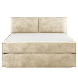 Lit boxspring Kinx Velours Onoli: Beige - 160 x 200cm - D3 medium - 100 cm