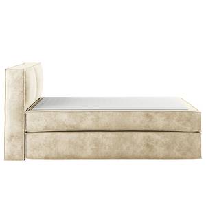 Lit boxspring Kinx Velours Onoli: Beige - 160 x 200cm - D3 medium - 100 cm