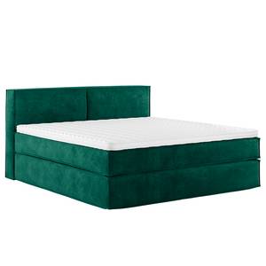 Premium boxspring KINX Velours Onoli: Antiek groen - 180 x 200cm - H3 medium - 100cm