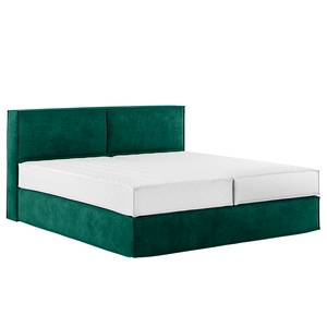 Premium boxspring KINX Velours Onoli: Antiek groen - 180 x 200cm - H3 medium - 100cm