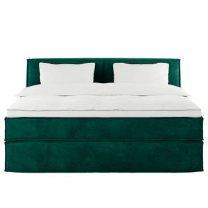 Premium boxspring KINX Velours Onoli: Antiek groen - 180 x 200cm - H3 medium - 100cm