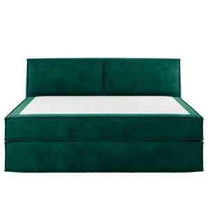 Premium boxspring KINX Velours Onoli: Antiek groen - 180 x 200cm - H3 medium - 100cm