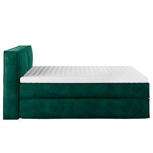 Premium boxspring KINX Velours Onoli: Antiek groen - 180 x 200cm - H3 medium - 100cm