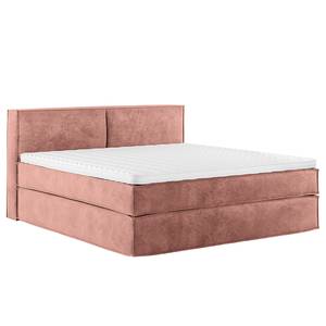 Premium Boxspringbett KINX Samt Onoli: Altrosa - 200 x 200cm - H3 - 100 cm