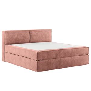 Premium Boxspringbett KINX Samt Onoli: Altrosa - 200 x 200cm - H3 - 100 cm