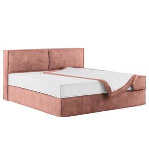 Premium Boxspringbett KINX Samt Onoli: Altrosa - 200 x 200cm - H3 - 100 cm