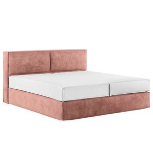 Premium Boxspringbett KINX Samt Onoli: Altrosa - 200 x 200cm - H3 - 100 cm