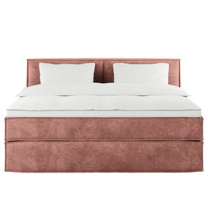 Premium Boxspringbett KINX Samt Onoli: Altrosa - 200 x 200cm - H3 - 100 cm