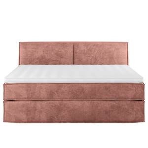 Premium Boxspringbett KINX Samt Onoli: Altrosa - 200 x 200cm - H3 - 100 cm