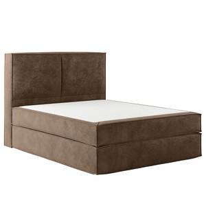 Lit boxspring Kinx Velours Onoli: Marron clair - 140 x 200cm - D3 medium - 130 cm