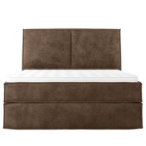 Premium Boxspringbett KINX Samt Onoli: Hellbraun - 140 x 200cm - H3 - 130 cm