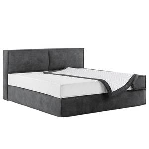 Premium Boxspringbett KINX Samt Onoli: Anthrazit - 200 x 200cm - H3 - 100 cm