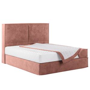 Premium Boxspringbett KINX Samt Onoli: Altrosa - 180 x 200cm - H3 - 130 cm