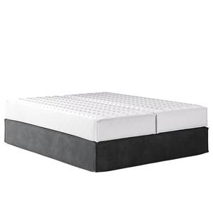 Letto boxspring Kinx Velluto Onoli: antracite - 160 x 200cm - H3 - Senza