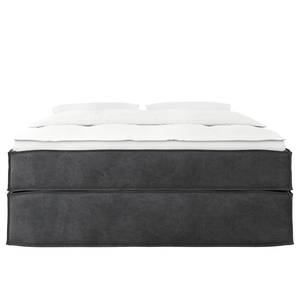 Letto boxspring Kinx Velluto Onoli: antracite - 160 x 200cm - H3 - Senza