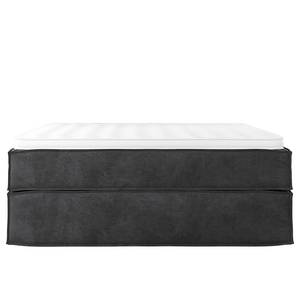 Letto boxspring Kinx Velluto Onoli: antracite - 160 x 200cm - H3 - Senza