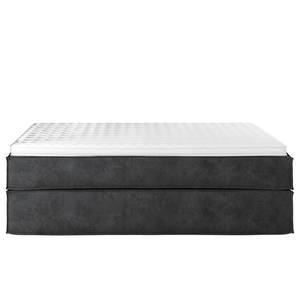 Letto boxspring Kinx Velluto Onoli: antracite - 160 x 200cm - H3 - Senza