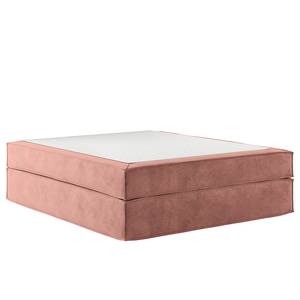 Premium Boxspringbett KINX Samt Onoli: Altrosa - 200 x 200cm - H3 - Ohne