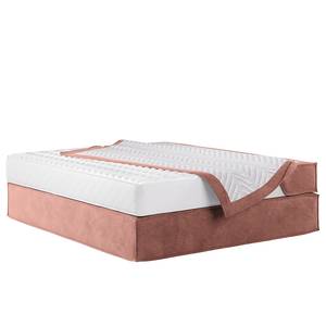 Premium Boxspringbett KINX Samt Onoli: Altrosa - 200 x 200cm - H3 - Ohne