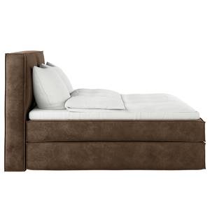 Premium Boxspringbett KINX Samt Onoli: Hellbraun - 200 x 200cm - H3 - 130 cm