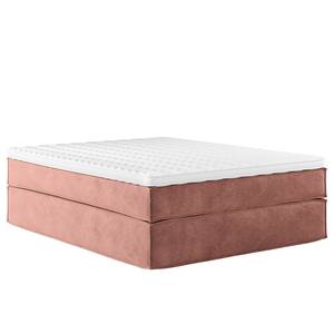 Premium Boxspringbett KINX Samt Onoli: Altrosa - 140 x 200cm - H3 - Ohne