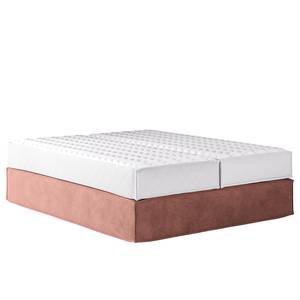 Premium Boxspringbett KINX Samt Onoli: Altrosa - 140 x 200cm - H3 - Ohne