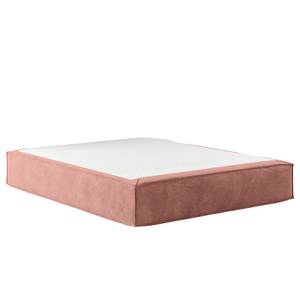 Premium Boxspringbett KINX Samt Onoli: Altrosa - 140 x 200cm - H3 - Ohne