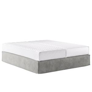 Lit boxspring Kinx Velours Onoli: Gris clair - 200 x 200cm - D3 medium - Sans