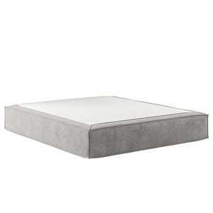 Lit boxspring Kinx Velours Onoli: Gris clair - 200 x 200cm - D3 medium - Sans