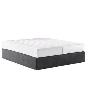 Premium Boxspringbett KINX Samt Onoli: Anthrazit - 200 x 200cm - H3 - Ohne