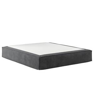 Premium Boxspringbett KINX Samt Onoli: Anthrazit - 200 x 200cm - H3 - Ohne