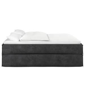 Premium Boxspringbett KINX Samt Onoli: Anthrazit - 200 x 200cm - H3 - Ohne